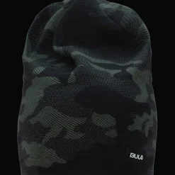 Camo Printed Wool Beanie, Lue Unisex