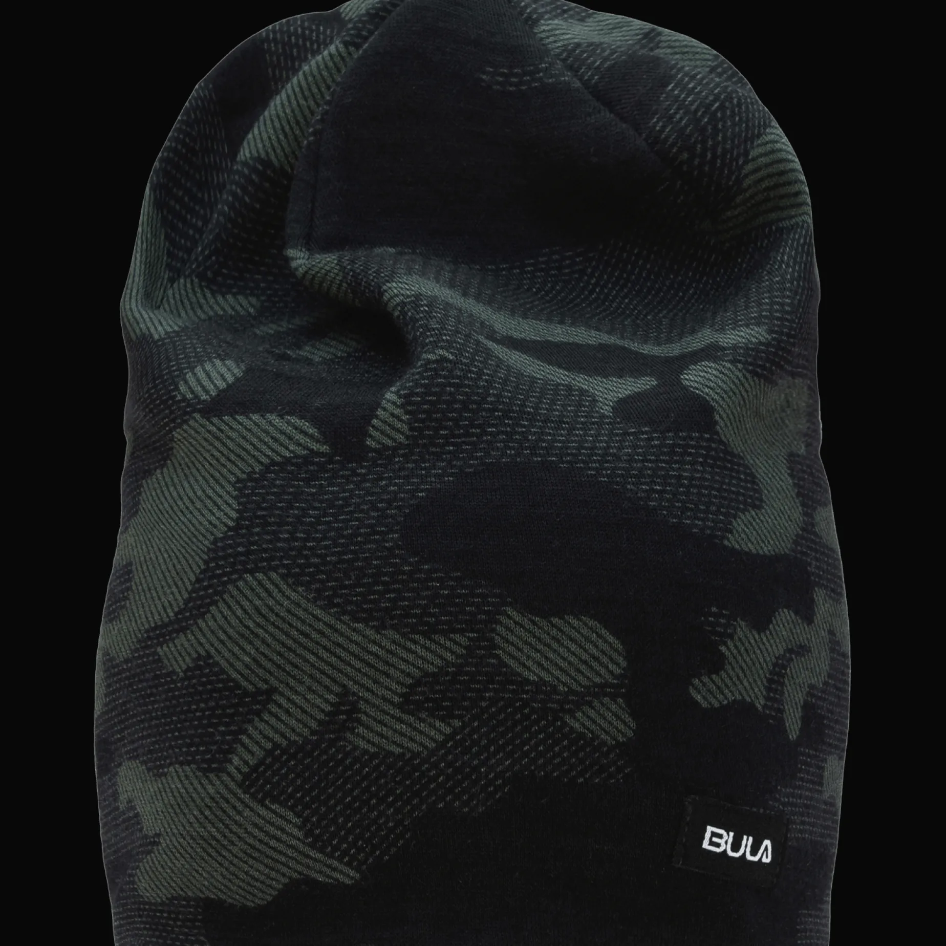 Camo Printed Wool Beanie, Lue Unisex