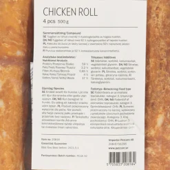 Chicken Rolls, 4 Pack, Tyggebein