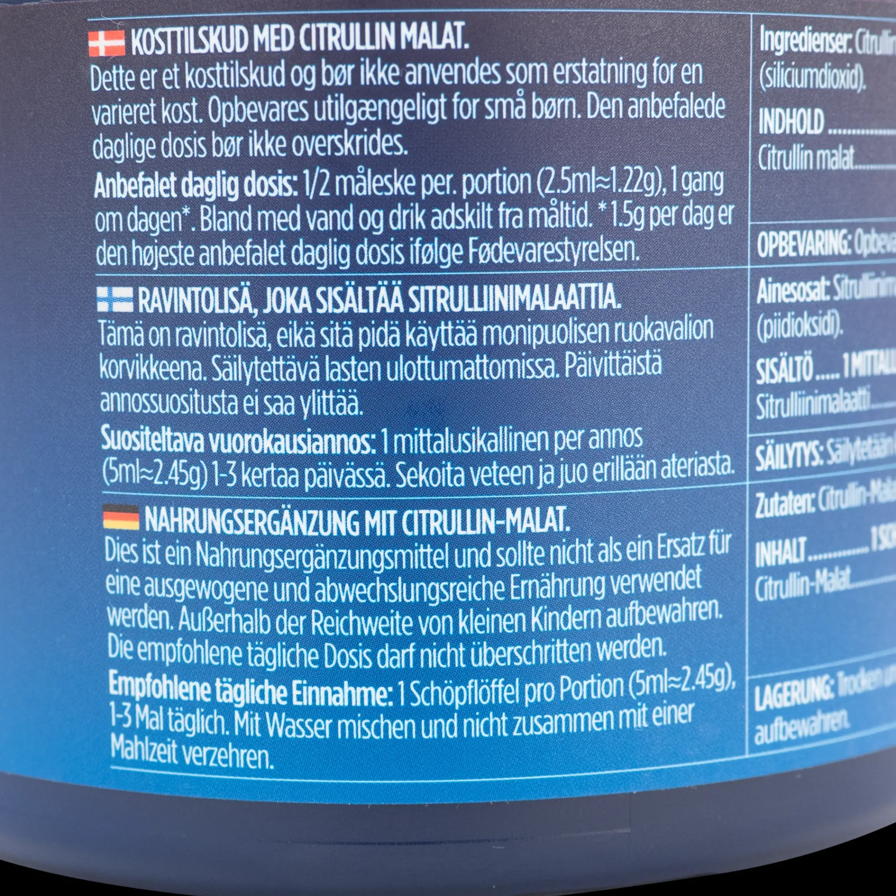 Citrulin Malat, Kosttilskudd