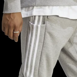 Essentials French Terry Tapered Cuff 3-Stripes Pants, Joggebukse, Herre