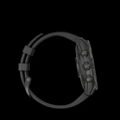 Fenix 7 Sapphire Solar, Carbon Gray Dlc Titan With Black Band, Multisportklokke Unisex