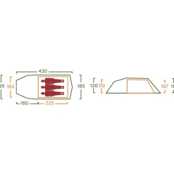 Fjellheimen Superlight 3 Camp Bla, Tunneltelt