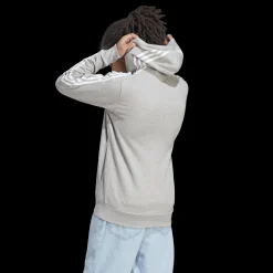 French Terry 3-Stripes Full-Zip Hoodie, Hettjakke, Herre