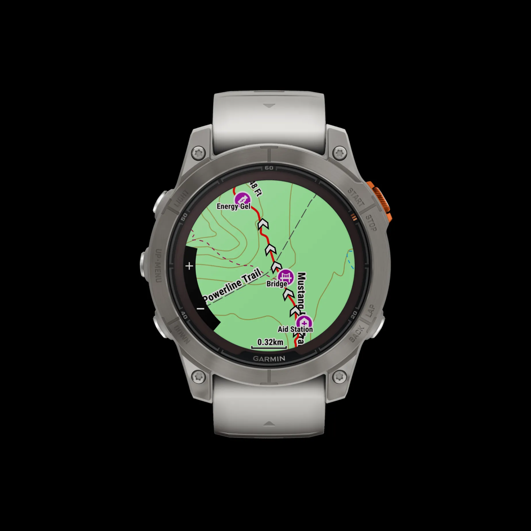 Garmin Fenix 7 Pro Sapphire Solar Edition, Fog Gray, Orange, Gps Smartklokke, Unisex