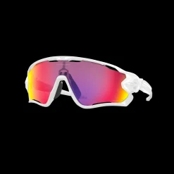 Jawbreaker Polished White W/Prizm Road, Landeveisbrille Unisex