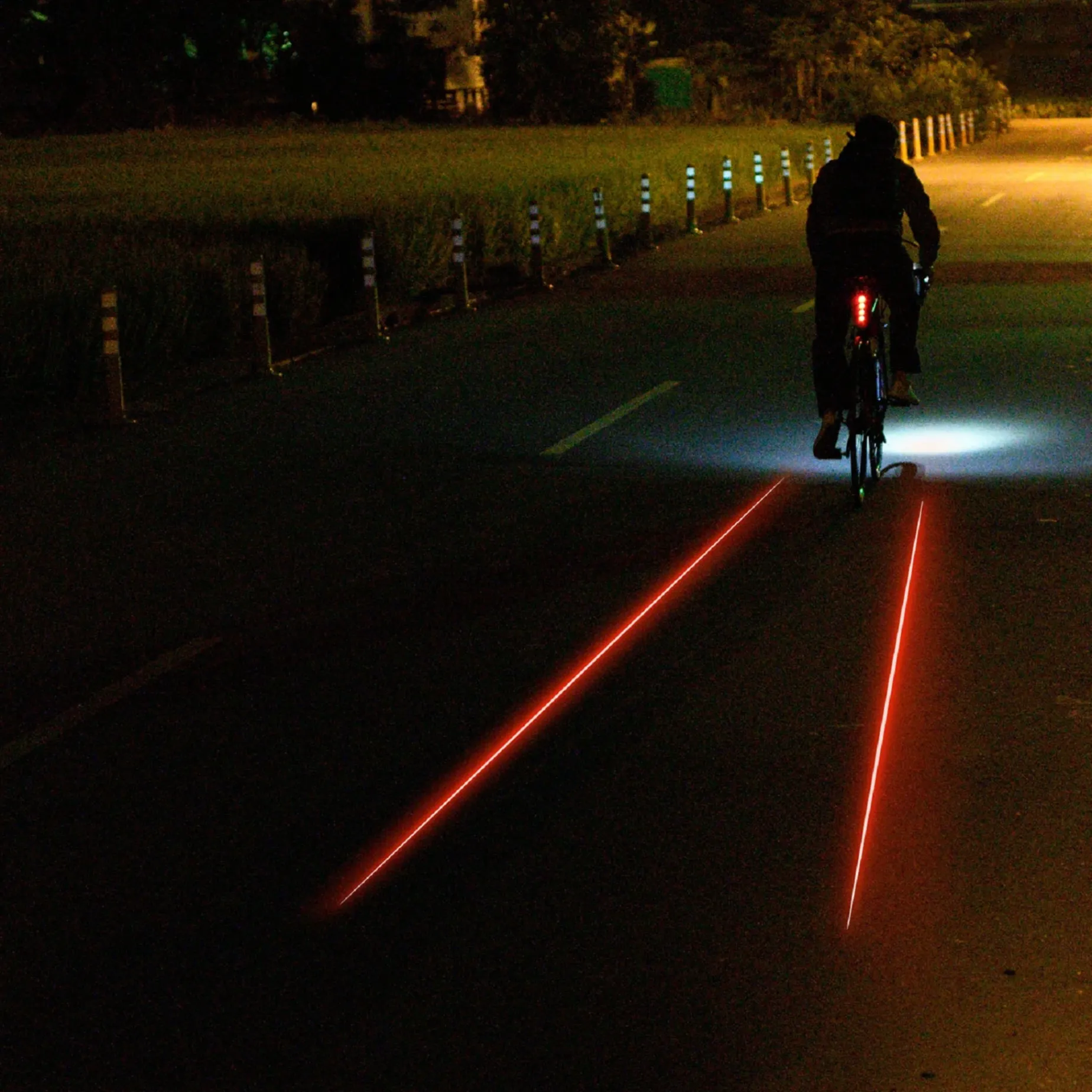 Laser Drive Rear, Usb-Ladbar Baklykt Med Laserstriper
