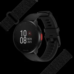 Polar Pacer Blk/Blk W/ Blk H&L, Lopeklokke Unisex