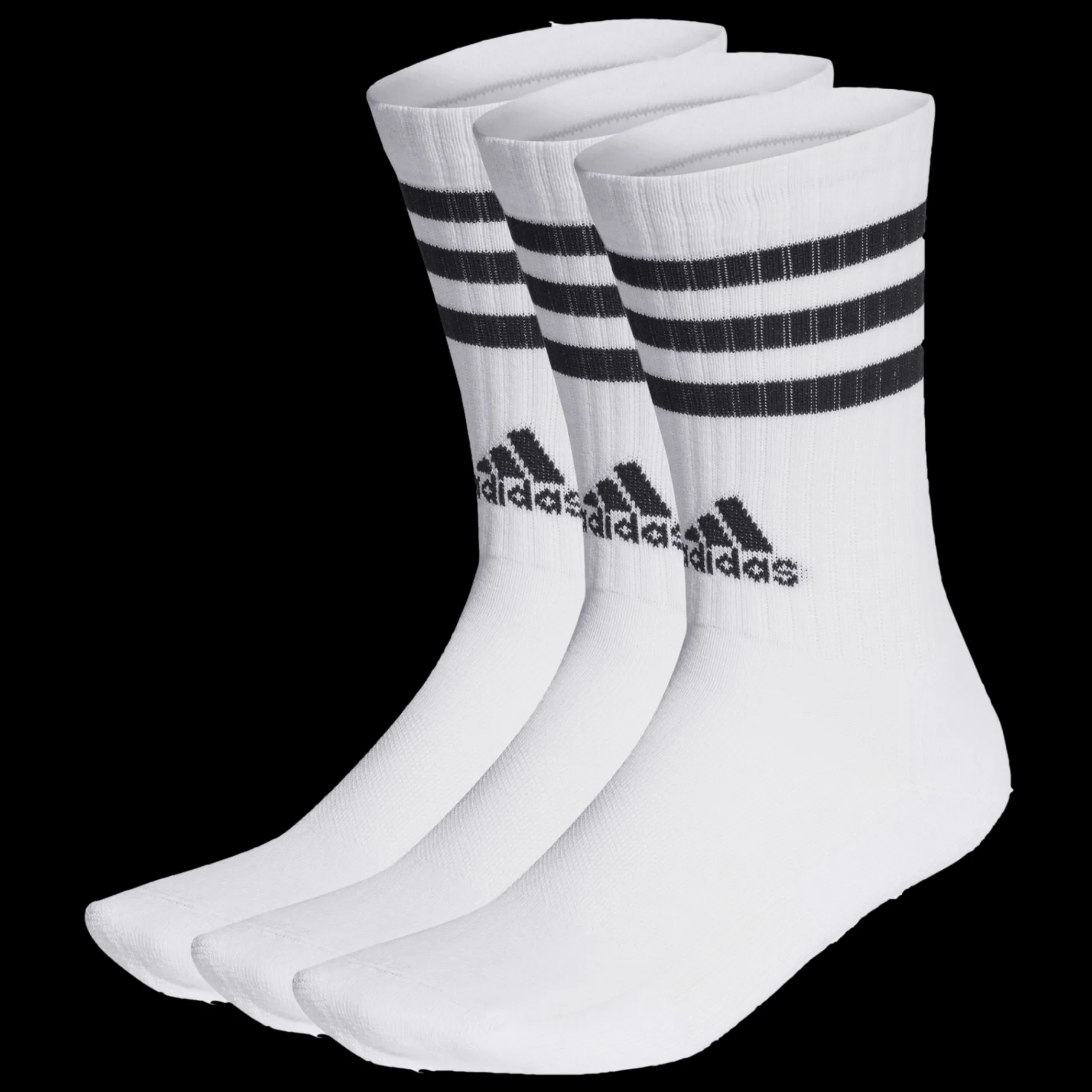 3-Stripes Cushioned Crew Socks 3 Pairs, Tennissokker, Unisex