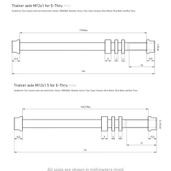 Tacx, E-Thru Axle Skewer 10 Mm Rear Wheel, Sykkelrulleaksling