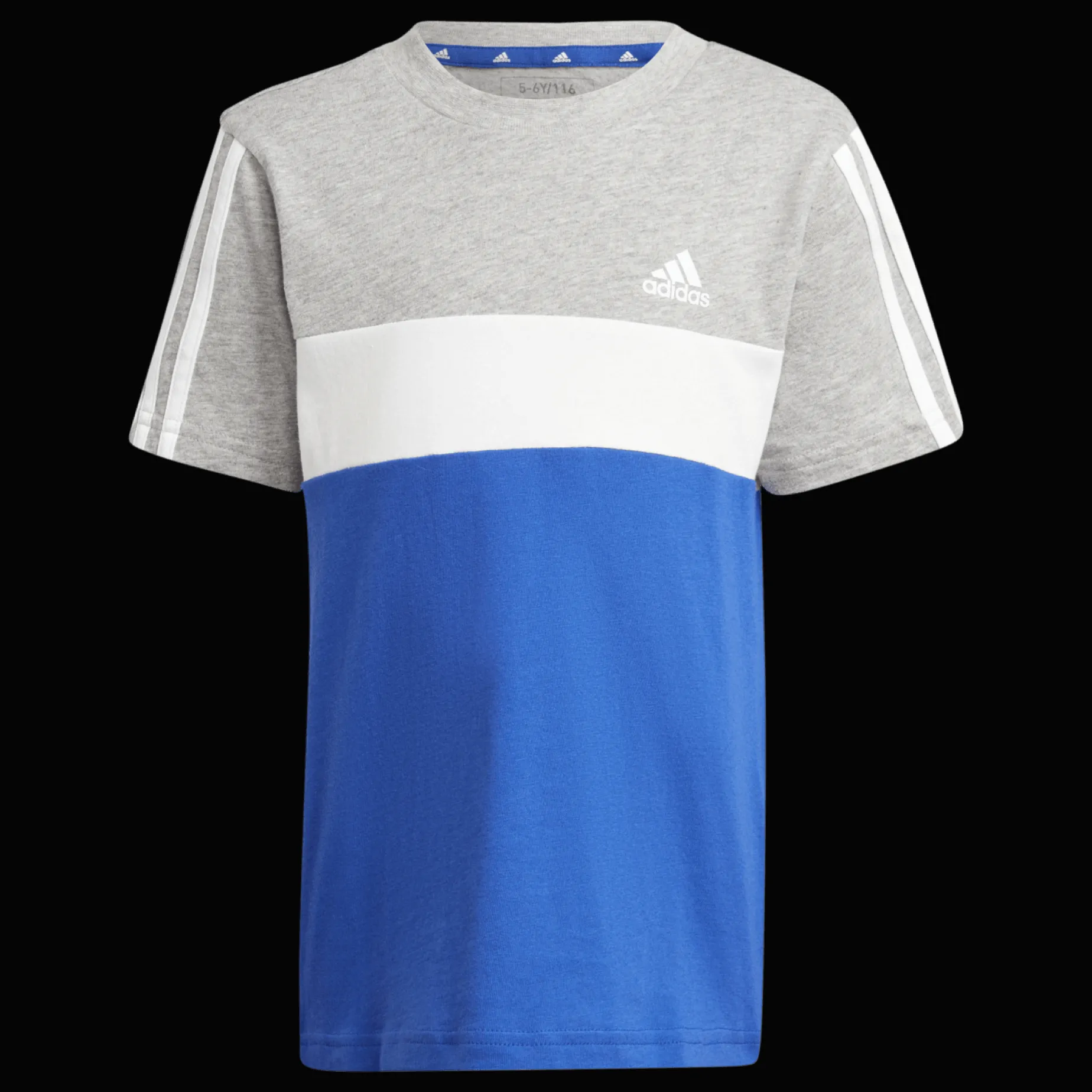 Tiberio 3-Stripes Colorblock Cotton T-Shirt, T-Skjorte Junior